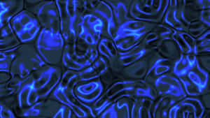 Blue Neon Liquid Patterns Wallpaper