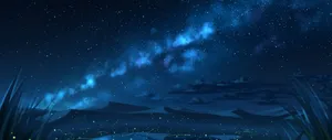 Blue Night Sky Art 2560x1080 Wallpaper