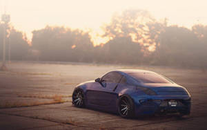 Blue Nissan 350z Iphone Screen Wallpaper