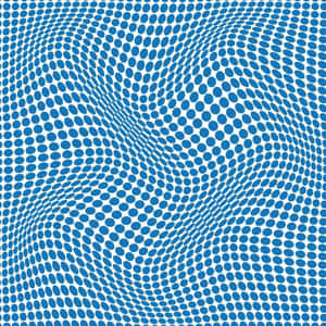 Blue Optical Illusion Dots Pattern Wallpaper