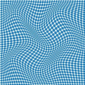 Blue Optical Illusion Dots Pattern Wallpaper