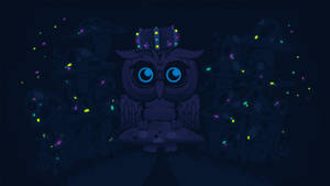 Blue Owl Digital Art Wallpaper