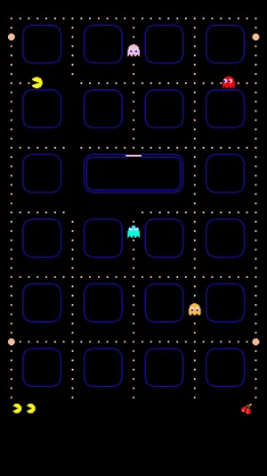 Blue Pac Man Video Game Interface Wallpaper