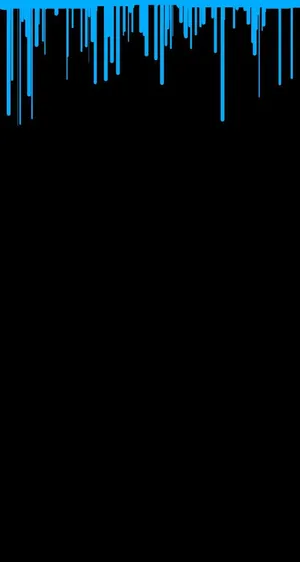 Blue Paint Drip Black Background Wallpaper