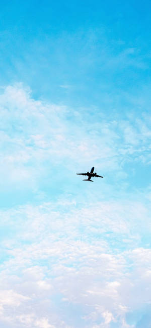 Blue Pastel Aesthetic Airplane Wallpaper