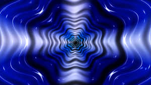Blue Pattern Star Wave Wallpaper