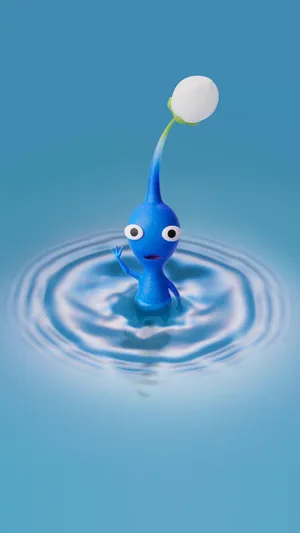 Blue Pikmin Water Ripple Wallpaper