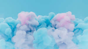 Blue Pink Cotton Candy Wallpaper