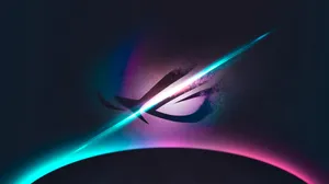 Blue Pink Horizon Asus Rog Logo Wallpaper