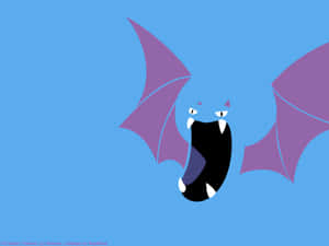 Blue Purple Golbat Art Wallpaper