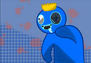 Blue Rainbow Friend Cartoon Wallpaper