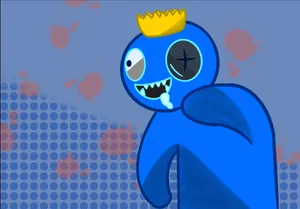 Blue Rainbow Friend Cartoon Wallpaper