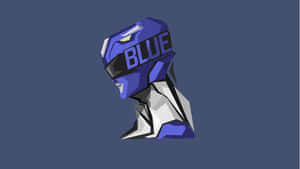 Blue Ranger Helmet Vector Art Wallpaper