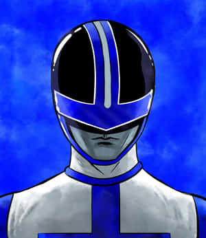 Blue Ranger Portrait Artwork Wallpaper