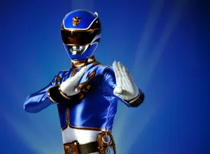 Blue Ranger Power Pose Wallpaper