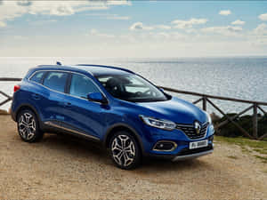 Blue Renault Kadjar Seaside Parking Wallpaper