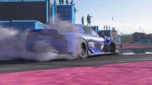 Blue Rx7 Drifting Action Wallpaper