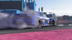 Blue Rx7 Drifting Action Wallpaper