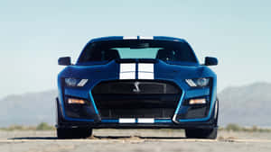 Blue Shelby G T500 Front View Wallpaper