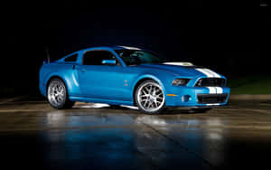 Blue Shelby G T500 Night Shoot Wallpaper