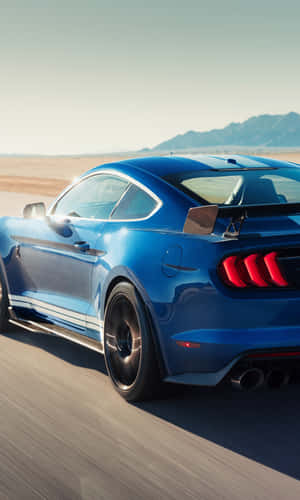 Blue Shelby G T500 Speedingon Track Wallpaper