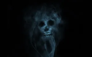 Blue Skull Smoke Hd Wallpaper