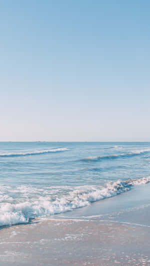 Blue Sky Aesthetic Beach Wallpaper