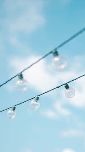 Blue Sky Aesthetic Lights Wallpaper