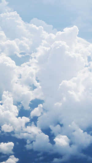 Blue Sky White Clouds Aesthetic Wallpaper