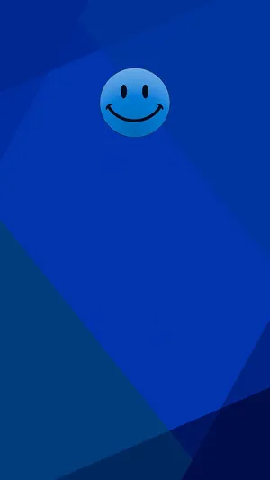 Blue Smiley Face Abstract Background.jpg Wallpaper