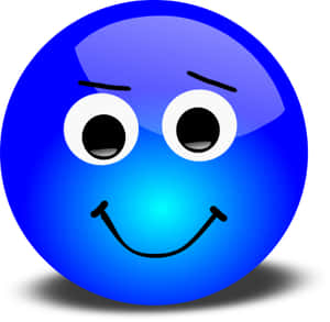 Blue Smiley Face Graphic Wallpaper