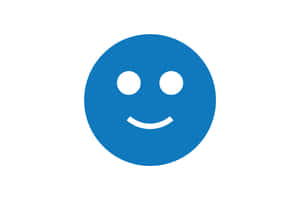 Blue Smiley Face Graphic Wallpaper