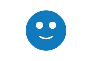 Blue Smiley Face Graphic Wallpaper