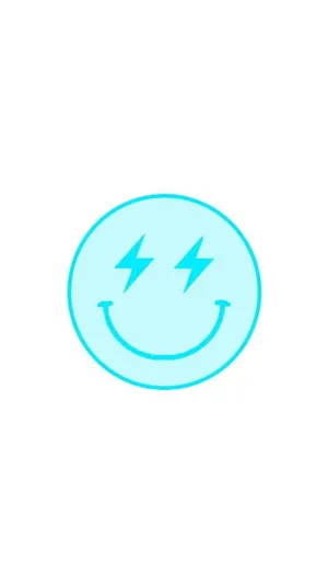 Blue Smiley Face Lightning Eyes Preppy Style Wallpaper