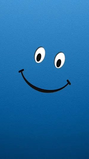 Blue Smiley Face Texture Background Wallpaper