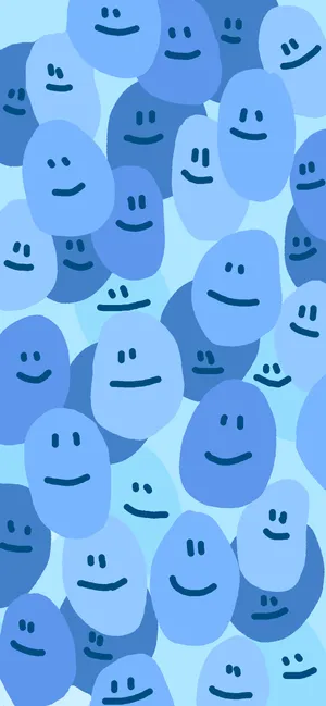 Blue Smiley Faces Pattern.jpg Wallpaper