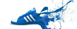 Blue Sneaker Dynamic Splash Wallpaper