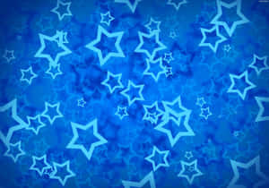 Blue Star Pattern Background Wallpaper