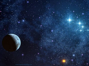 Blue Stars In Space Wallpaper