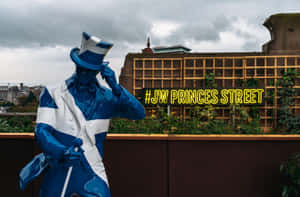 Blue Statue J W Princes Street Wallpaper