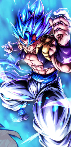 Blue Super Saiyan Power Up Wallpaper