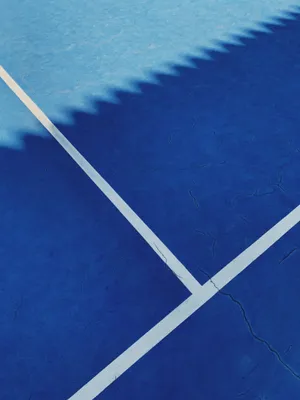 Blue_ Tennis_ Court_ Shadow_ Art Wallpaper