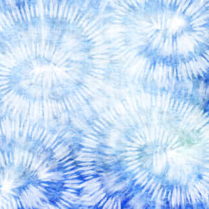 Blue Tie Dye Patterned Art Wallpaper