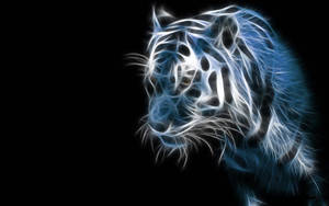 Blue Tiger Art Cool Pc Wallpaper