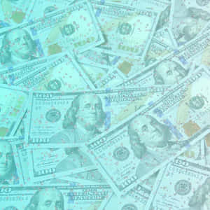 Blue Tinted Money Background Wallpaper