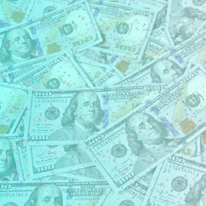 Blue Tinted Money Background Wallpaper