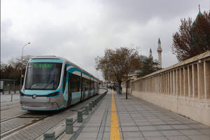 Blue Tram In Konya Wallpaper