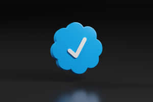 Blue Verification Badge3 D Render Wallpaper