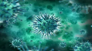 Blue Virulent Virus Wallpaper
