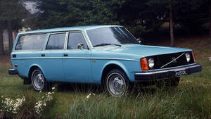 Blue Wagon Volvo Iphone Wallpaper